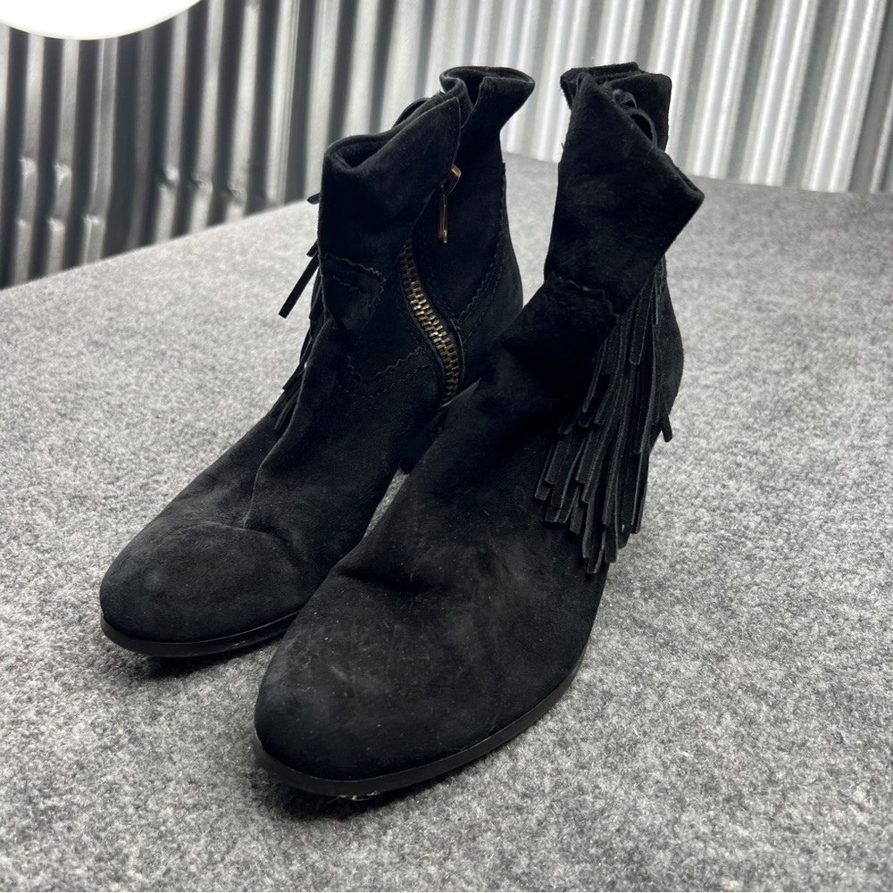 Sam Edelman Size 7 Embossed Reyes Heeled Zip Boot/Booties